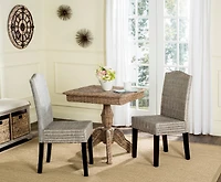 Odette Wicker Dining Chair Set of 2 in Antique Grey