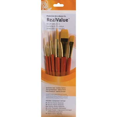 Princeton™ RealValue™ Golden Taklon Brush Set With #12 Round