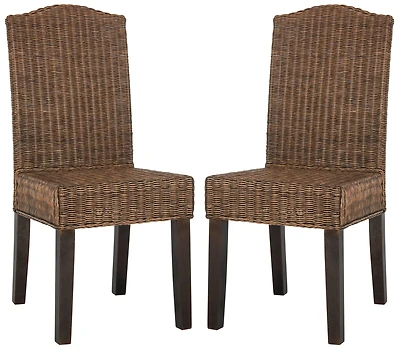 Odette Wicker Dining Chair Set of 2 in