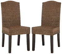 Odette Wicker Dining Chair Set of 2 in