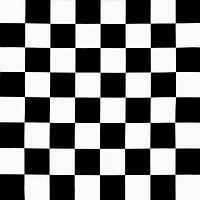 White/Black Medium Checker Matte Satin