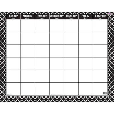 Moroccan Black Wipe-Off® Calendar, Monthly, Pack of 6