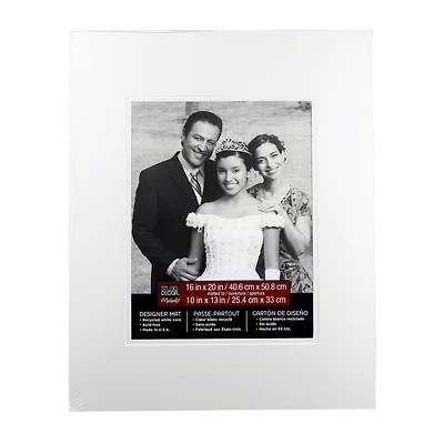 16" x 20" Double Mat by Studio Décor®, 10" x 13" Opening, Ivory