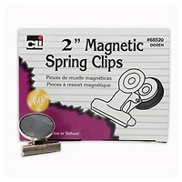 Charles Leonard Magnetic Spring Clips, 3 Boxes of 12