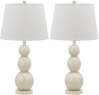 Jayne 3 Sphere Table Lamp Set in Light Grey