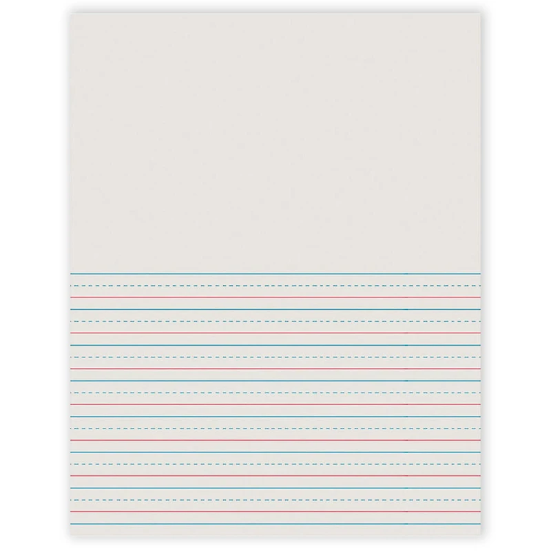 Pacon® White 1/2" Short Ruled Newsprint Storybook Paper, 5 Packs