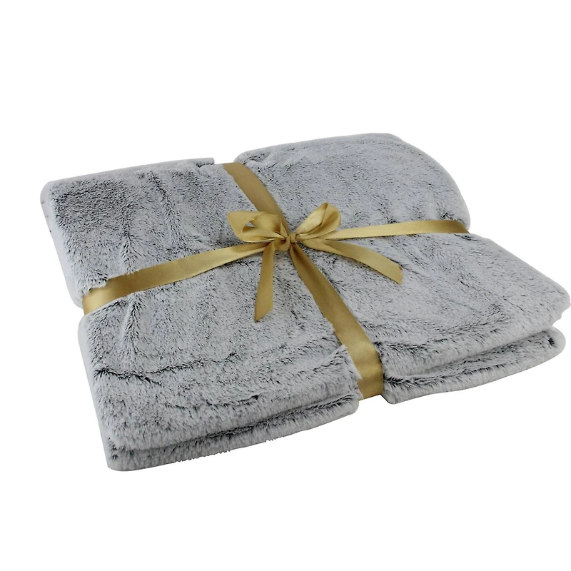 55" x 62" Light Gray Throw Blanket