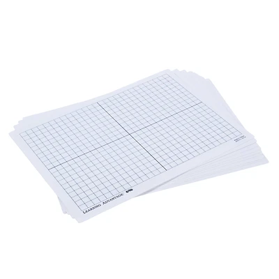 XY Axis Dry Erase Boards, Set of 10