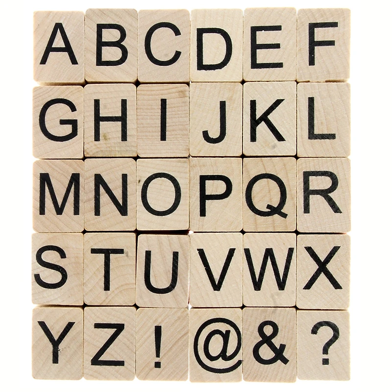6 Pack: Upper Case Alphabet Wood Stamp Kit by Recollections™
