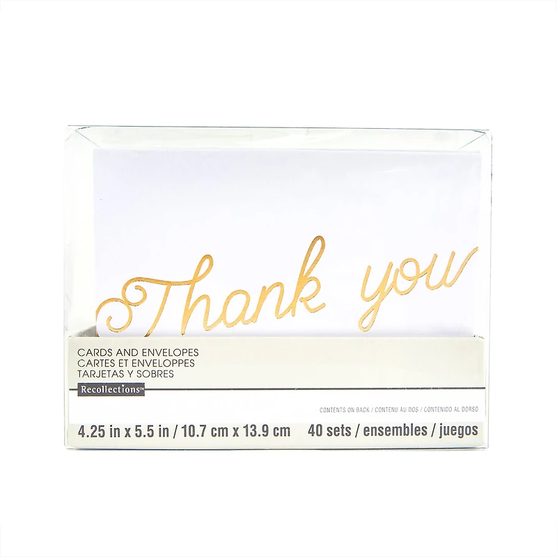 Thank You Cards & Envelopes by Recollections™, 4.25" x 5.5"