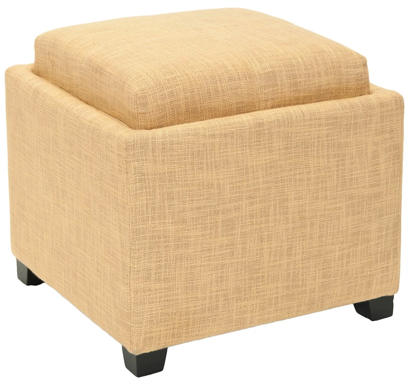 Harrison Single Tray Ottoman in Gold