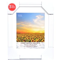 3 Pack Lifestyles 8" x 10" White Frames With Mat by Studio Décor®