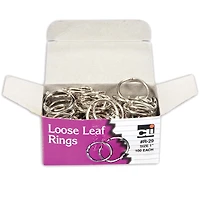 Charles Leonard 1" Loose Leaf Book Rings, 100/Box of 2