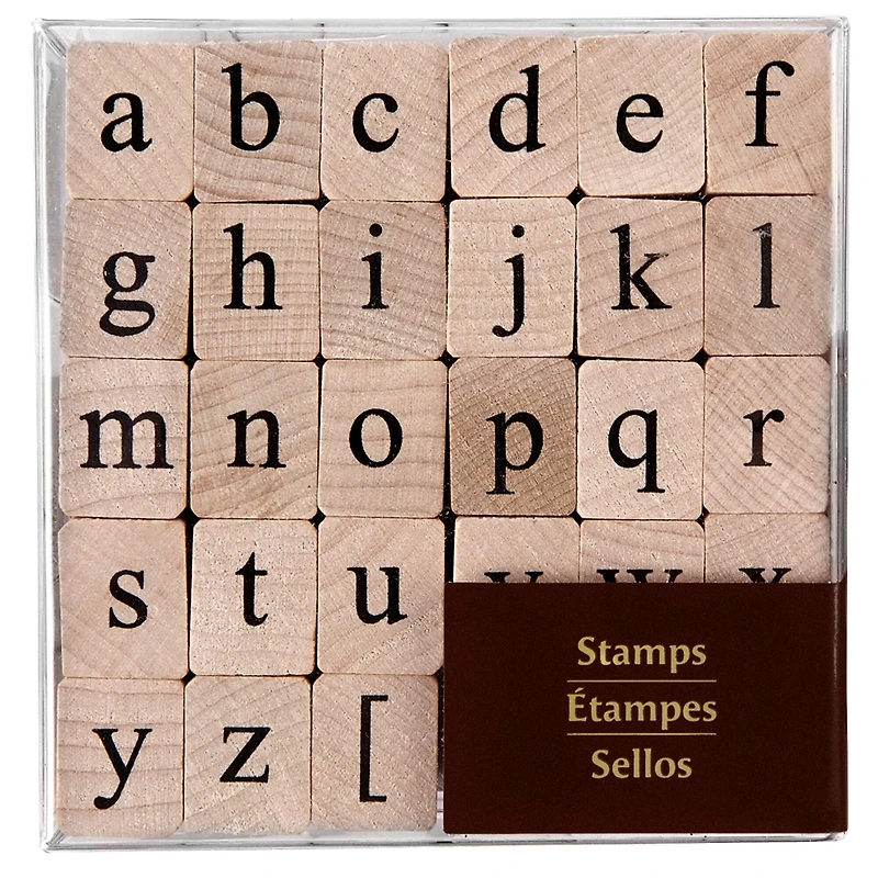 6 Pack: Medium Lowercase Alphabet Wood Stamp Set by Recollections™