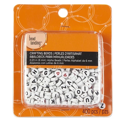 White Alphabet Crafting Beads by Bead Landing™