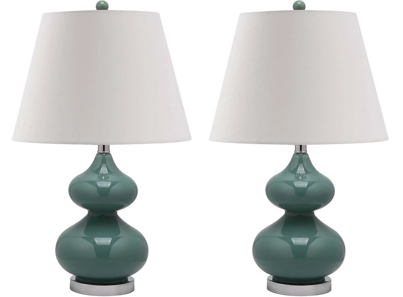 Eva Double Gourd Table Lamp Set in Light