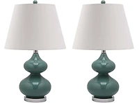 Eva Double Gourd Table Lamp Set in Light