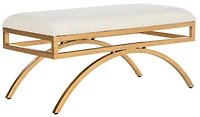 Moon Arc Bench in Light Beige & Gold