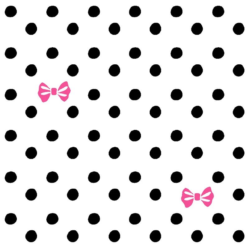 Springs Creative Ditzy Bow Dot White Quilting Cotton Fabric