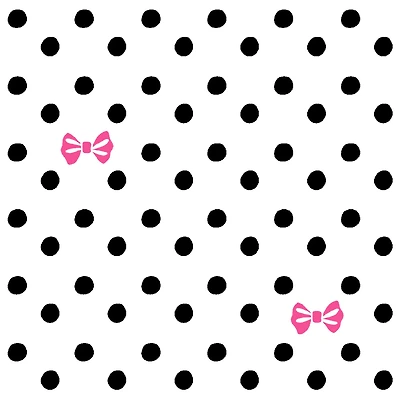 Springs Creative Ditzy Bow Dot White Quilting Cotton Fabric