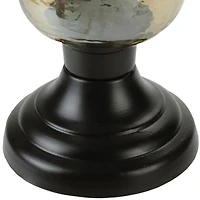 15.5" Golden Luster Decorative Hurricane Pillar Candle Holder