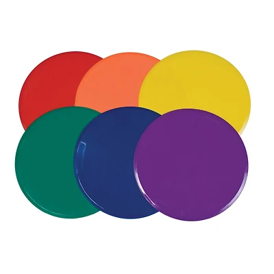 Champion Sports 12” Assorted Color Extra Large Poly Spot Market Set, 6 Pack