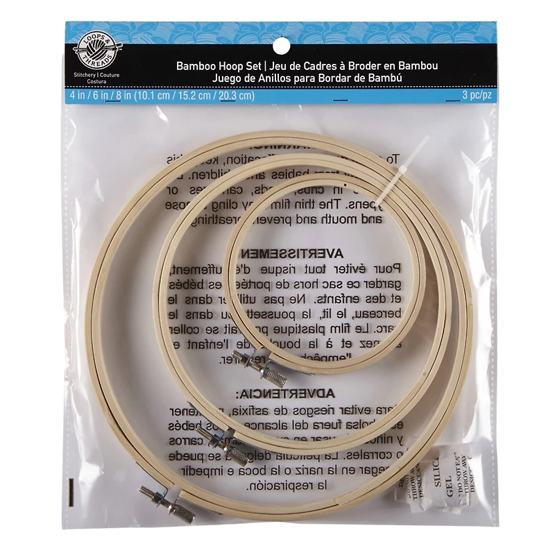 Loops & Threads™ Bamboo Hoop Set