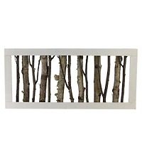 18.75" Mixed Branches in White Wood Frame