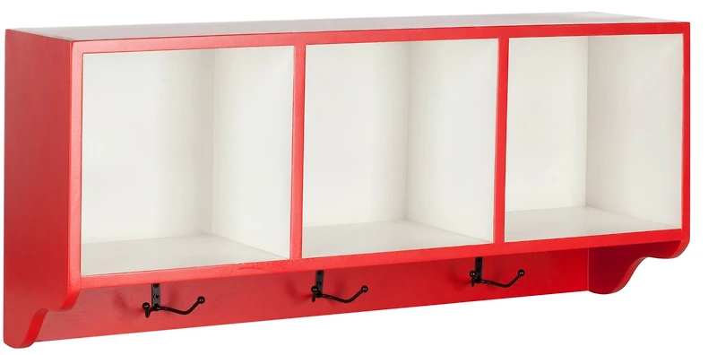 Alice Wall Shelf in Red & White