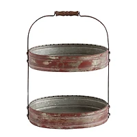 Hello Honey® Red Two Tier Tray