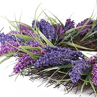 22" Heather Spring Floral Wreath