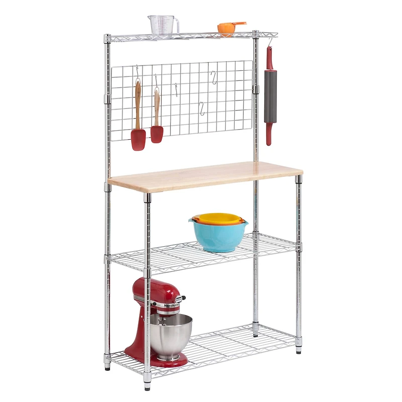 Honey Can Do 2-Shelf Chrome Urban Baker's Rack