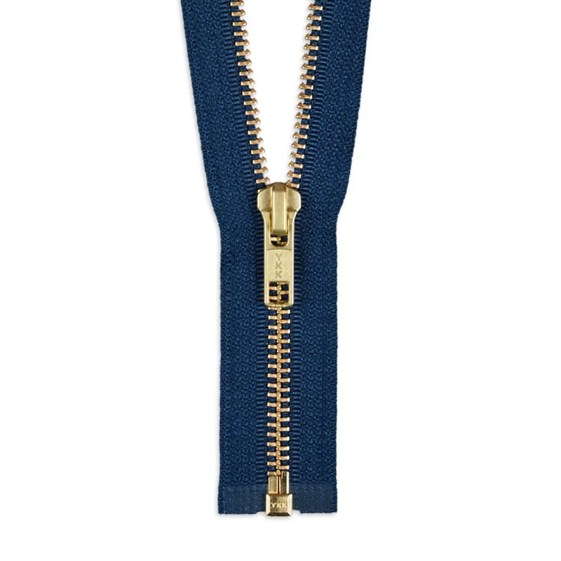 YKK 30" Crayon Blue #5 Brass Open End Zipper
