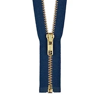 YKK 30" Crayon Blue #5 Brass Open End Zipper