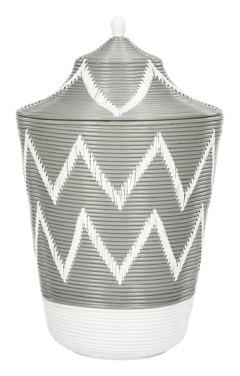 Reina Basket in Grey & White