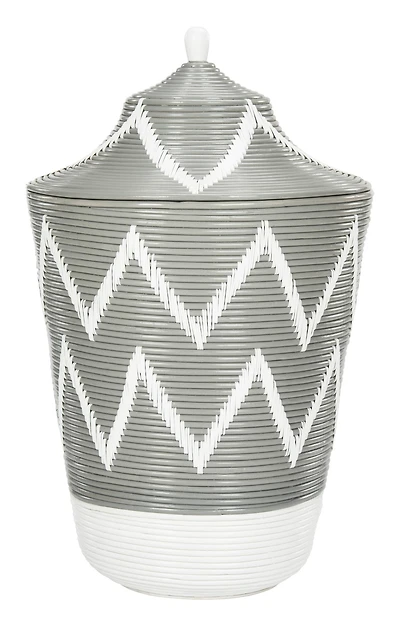 Reina Basket in Grey & White