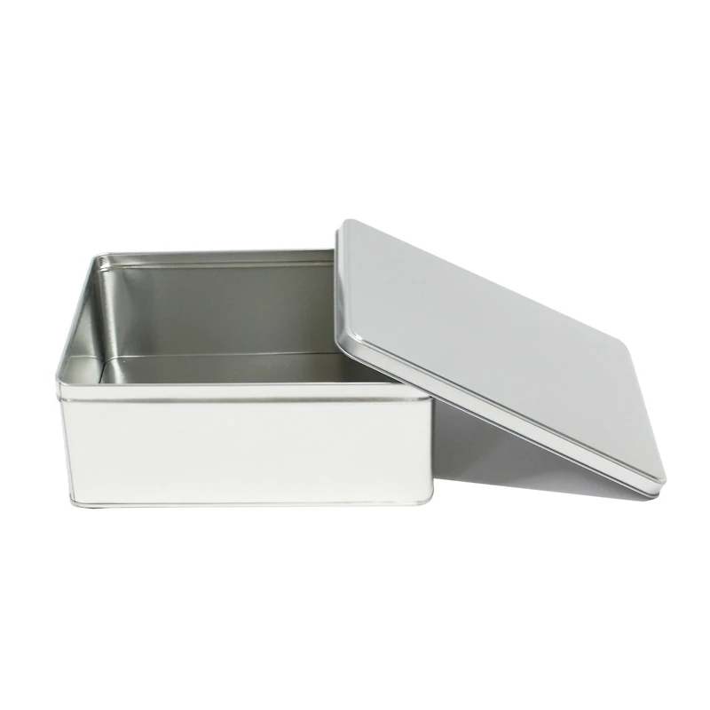 Medium Square Silver Tin Container By Celebrate It™