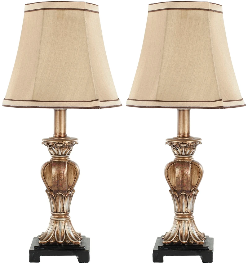 Gabriella Mini Urn Lamp Set in Gold