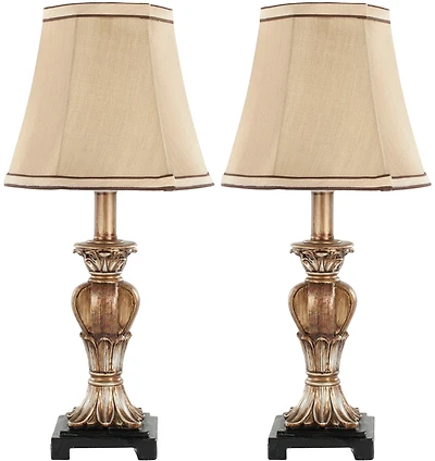 Gabriella Mini Urn Lamp Set in Gold