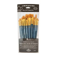 Royal & Langnickel® Zip N' Close Gold Taklon Brush Set