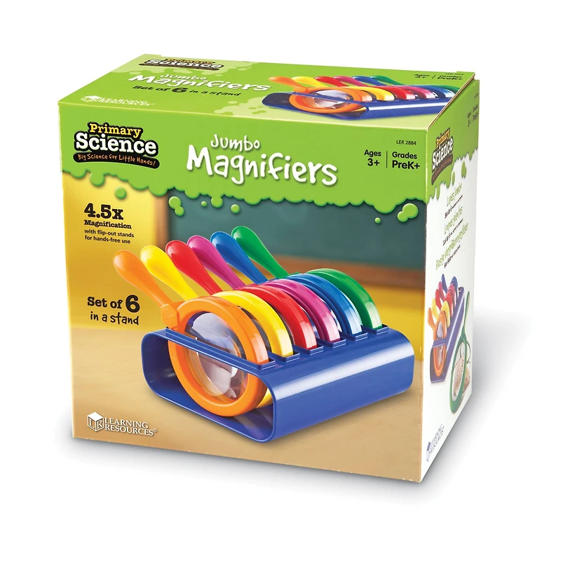 Primary Science Jumbo Magnifiers, Set of 6