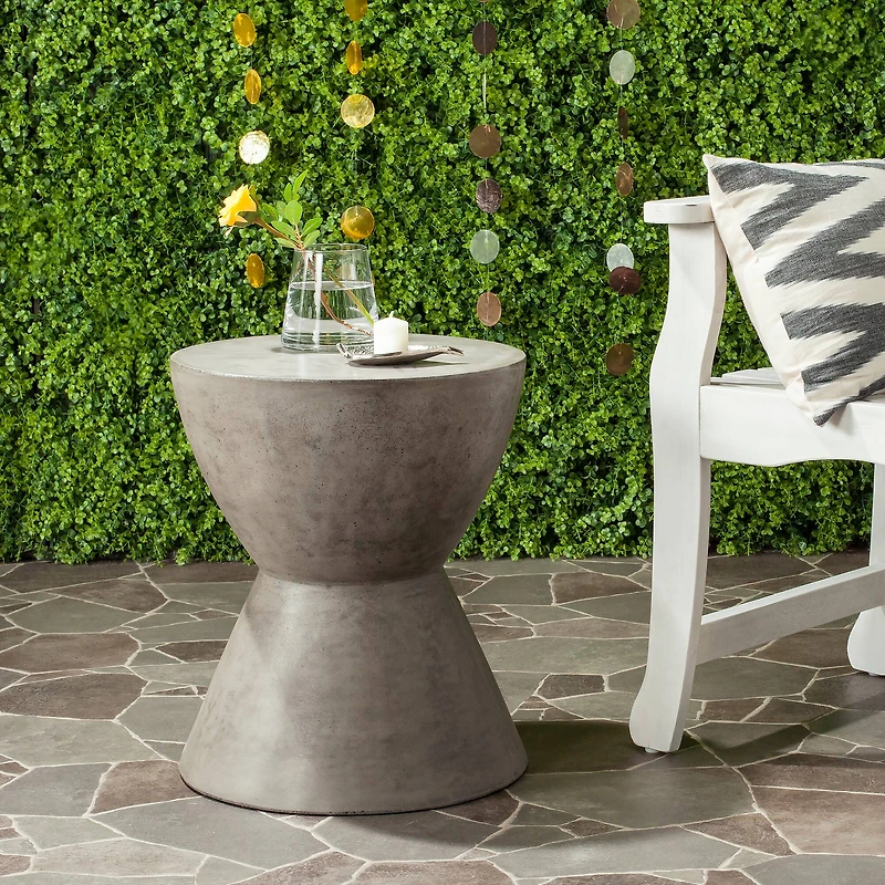 Athena Concrete Stool in Dark Grey