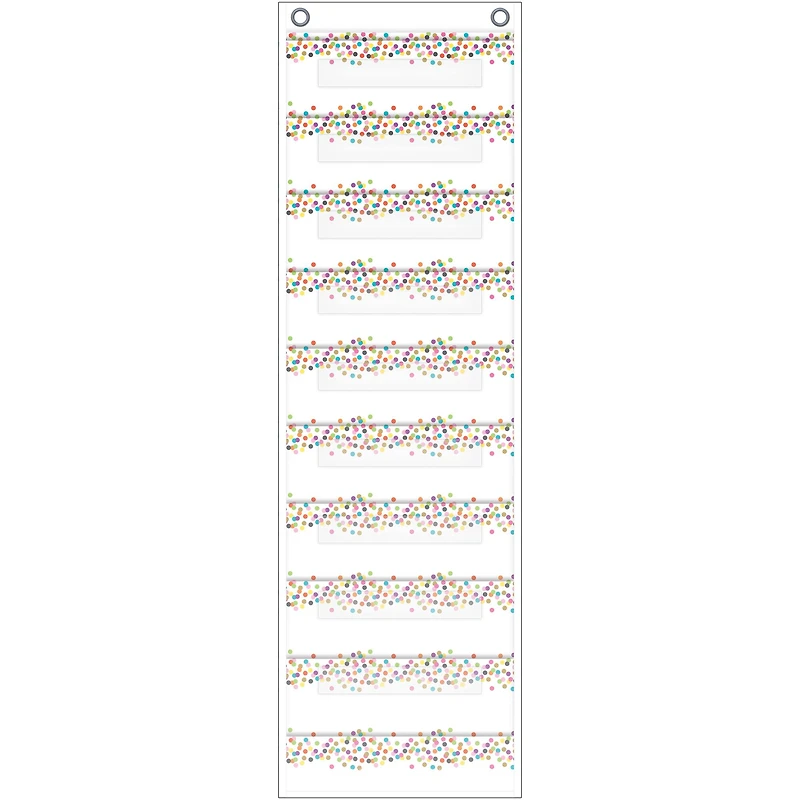 Confetti 10 Pocket File Storage Pocket Chart