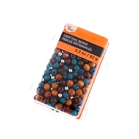 12 Pack: Craft Brown & Turquoise Mixed Wooden Beads by Bead Landing™