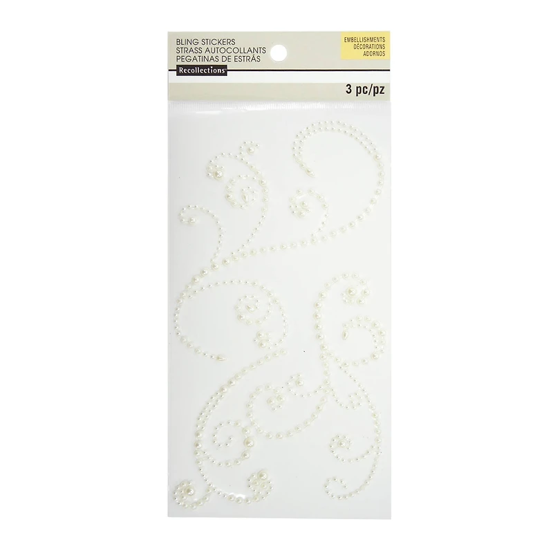 12 Pack: Pearl Scroll Stickers by Recollections™