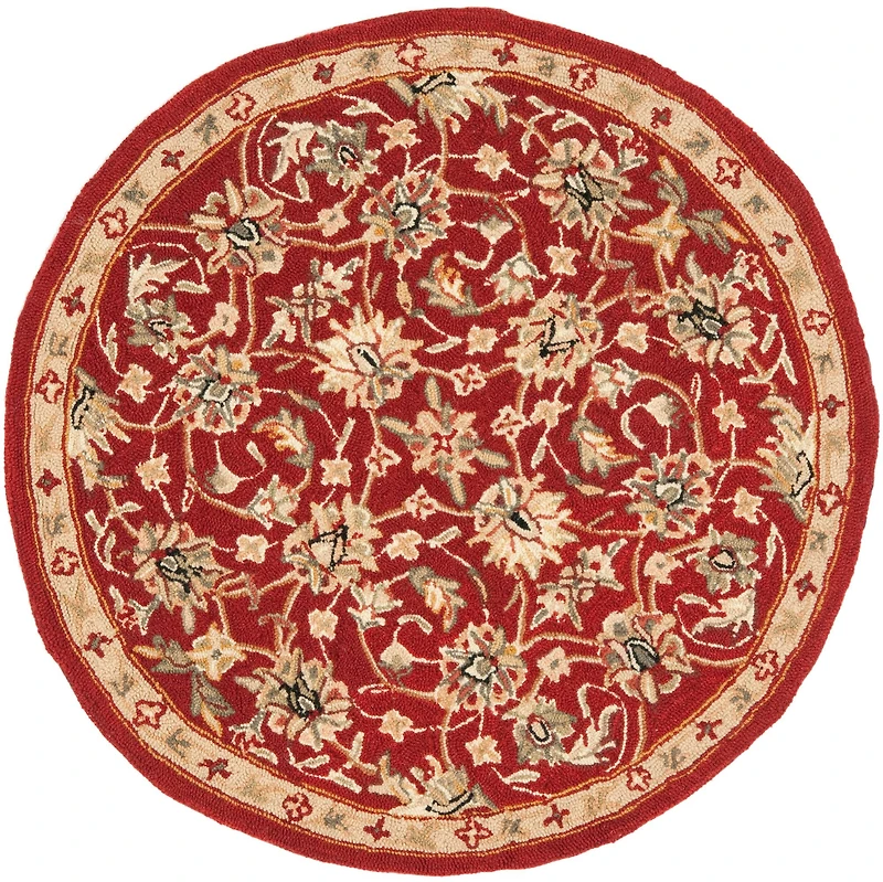Chelsea Floral Border 3' X 3' Round Area Rug