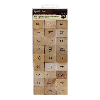 12 Pack: Lowercase Alphabet Wood Stamp Set by Recollections™