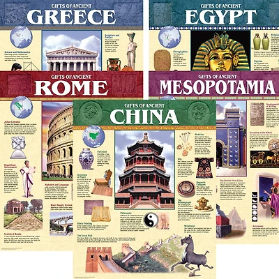 Ancient Civilization Charts, 5 Pack