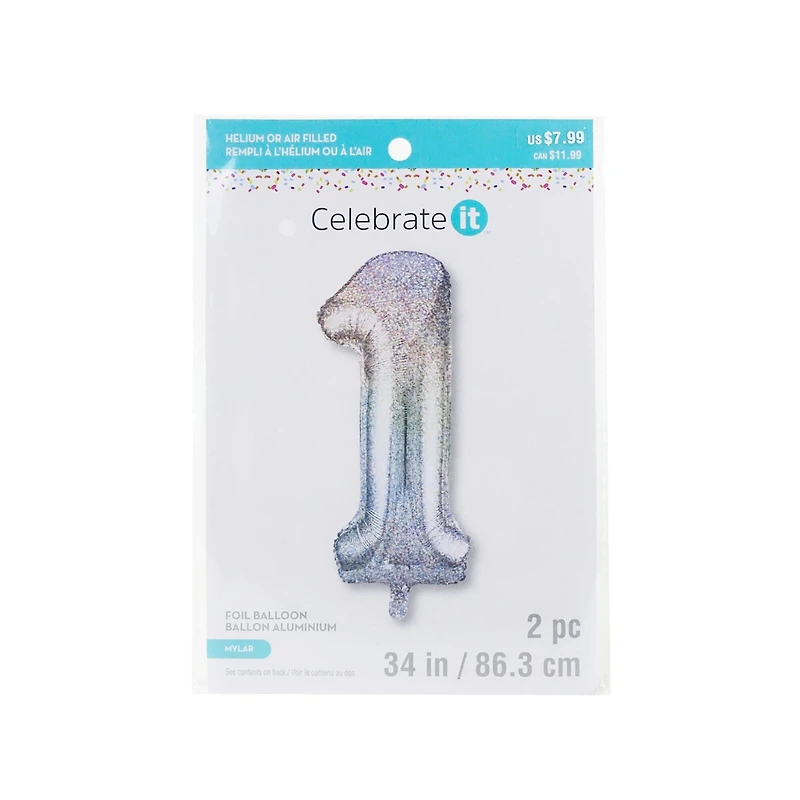 Holographic Number Balloon By Celebrate It™