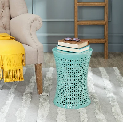 Camilla Garden Stool in Light Blue